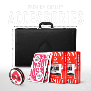 Copag Poker Chipset - TN, 300/500/800/1000 Pcs, 10/30/50/80 Plaques, Clay, 45mm, 18g