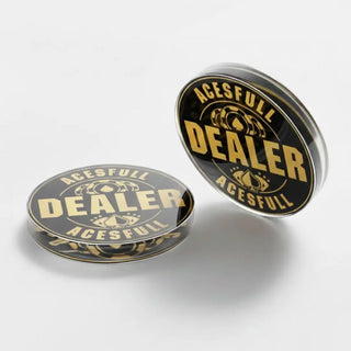 Acesfull Dealer Button - Black, Set of 2
