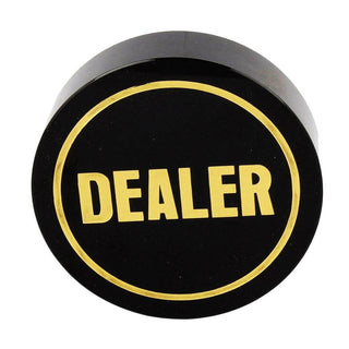 Acrylic Gaming Dealer Button - Black, Set of 5 - Acesfull QA