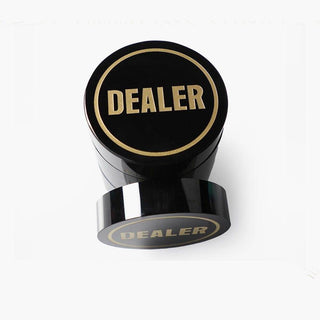 Acrylic Gaming Dealer Button - Black, Set of 5 - Acesfull QA
