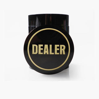 Acrylic Gaming Dealer Button - Black, Set of 5 - Acesfull QA