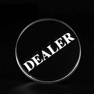 Acrylic Gaming Dealer Button - Clear, Set of 5 - Acesfull QA