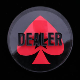 Acrylic Gaming Dealer Button - Crystal, Set of 5 - Acesfull QA