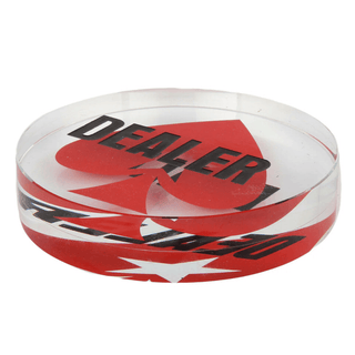 Acrylic Gaming Dealer Button - Crystal, Set of 5 - Acesfull QA