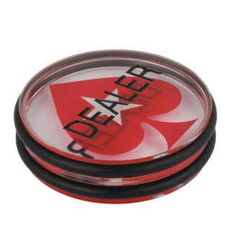 Acrylic Gaming Dealer Button - Transparent, Set of 5 - Acesfull QA