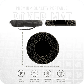 Astra Series Poker Table Mat - Round, 5x5ft - Acesfull QA