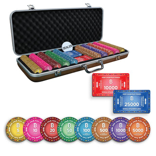 Bloom Rings Poker Chipset - 300/500 Pcs, 10/20 Plaques, Ceramic, 40mm, 10g - Acesfull QA