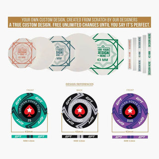 Customisable Poker Chips- Ceramic, 40/43/45/50mm - Acesfull QA