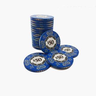 Customisable Poker Chips- Ceramic, 40/43/45/50mm - Acesfull QA