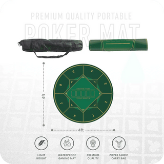 Gripper Series Poker Table Mat - Round, 4x4ft - Acesfull QA