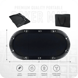 Masterfold Poker Tabletop - Oval, 6x3ft - Acesfull QA