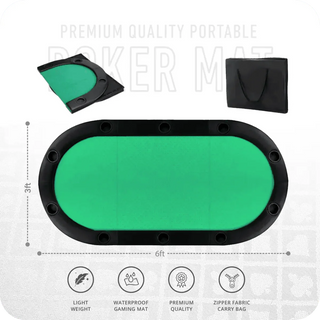 Masterfold Poker Tabletop - Oval, 6x3ft - Acesfull QA
