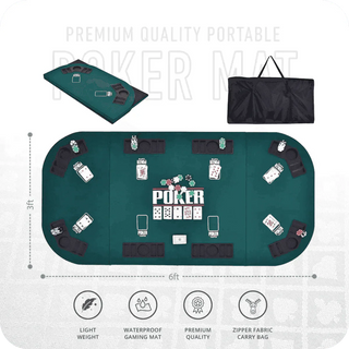 Poker House Poker Tabletop - Rectangle, 6x3ft - Acesfull QA