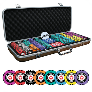 Copag Texas Poker Chipset - GR, 300/500 Pcs, Clay, 40mm, 14g - Acesfull QA