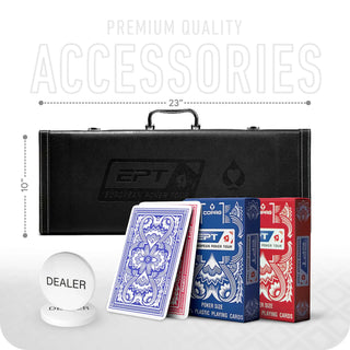 Copag Poker Chipset - 500 Pcs, Clay, 40mm, 14g