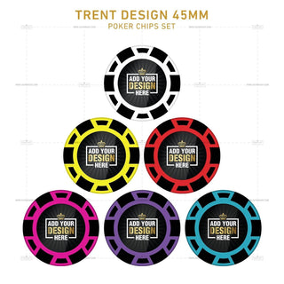 Customisable Poker Chips - Trent, Clay, 45mm, 18g - Acesfull QA