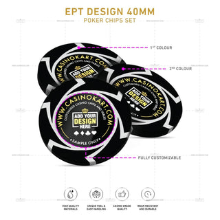 Customisable Poker Chips - EPT, Clay, 40mm, 14g - Acesfull QA