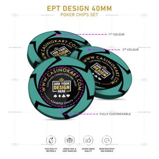 Customisable Poker Chips - EPT, Clay, 40mm, 14g - Acesfull QA