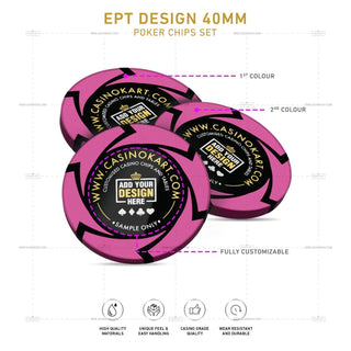 Customisable Poker Chips - EPT, Clay, 40mm, 14g - Acesfull QA