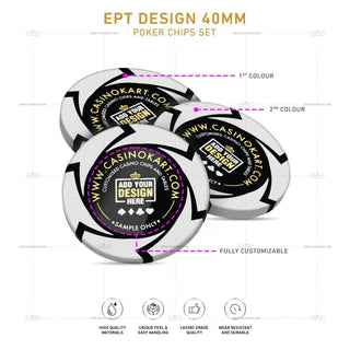 Customisable Poker Chips - EPT, Clay, 40mm, 14g - Acesfull QA