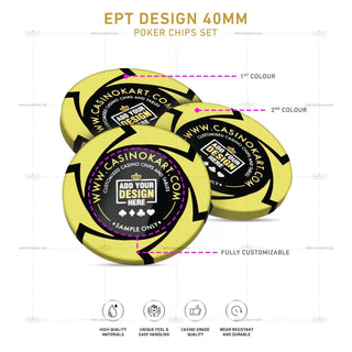 Customisable Poker Chips - EPT, Clay, 40mm, 14g - Acesfull QA