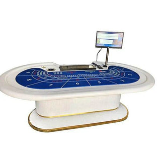 Feather White Baccarat Table - Acesfull QA