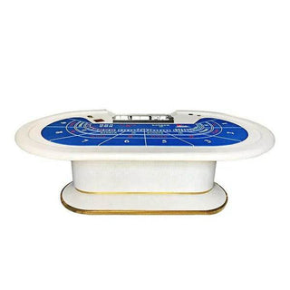 Feather White Baccarat Table - Acesfull QA