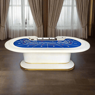 Feather White Baccarat Table - Acesfull QA