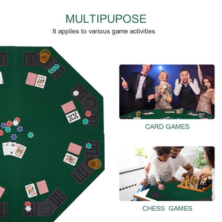 Folding Poker Tabletop - Octagonal, 4x4ft - Acesfull QA