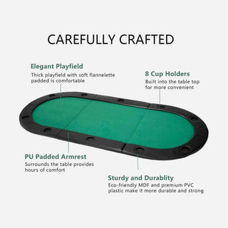Masterfold Poker Tabletop - Oval, 6x3ft - Acesfull QA