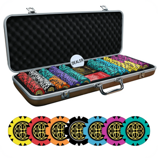 Gold Rush Poker Chipset Without Denomination - GR, 300/500 Pcs, Clay, 40mm, 14g - Acesfull QA
