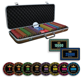 Golden Jade Poker Chipset - 300/500 Pcs, 10/20 Plaques, Ceramic, 40mm, 10g - Acesfull QA