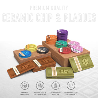 Helix Poker Chipset - 300/500 Pcs, 10/20 Plaques, Ceramic, 40mm, 10g - Acesfull QA