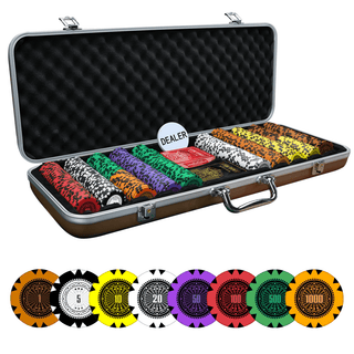 Nashville Series Poker Chipset - GR, 300/500 Pcs, Clay, 40mm, 14g - Acesfull QA