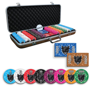 Vixen Poker Chipset - 300/500 Pcs, 10/20 Plaques, Ceramic, 40mm, 10g - Acesfull QA